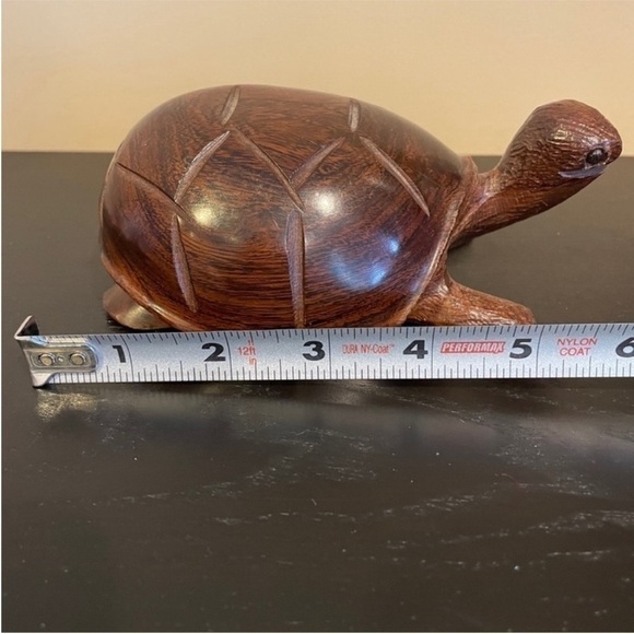 Hand Carved Ironwood Turtle Sculpture - Picture 6 of 6